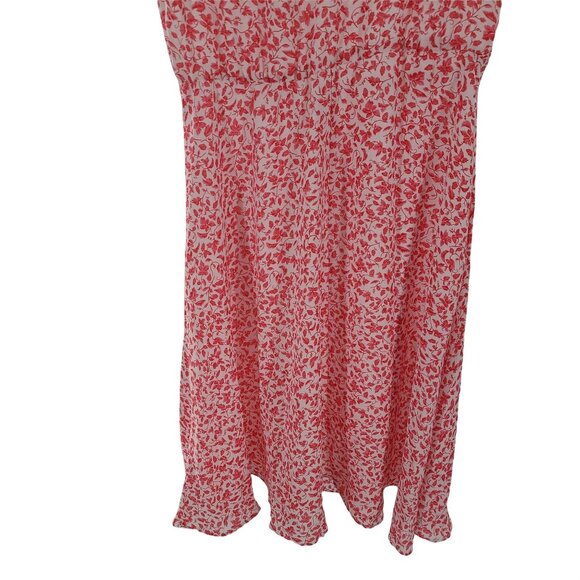 33. Joy Gordon Vintage Floral Print Dress red and white size 12 - Picture 7 of 10
